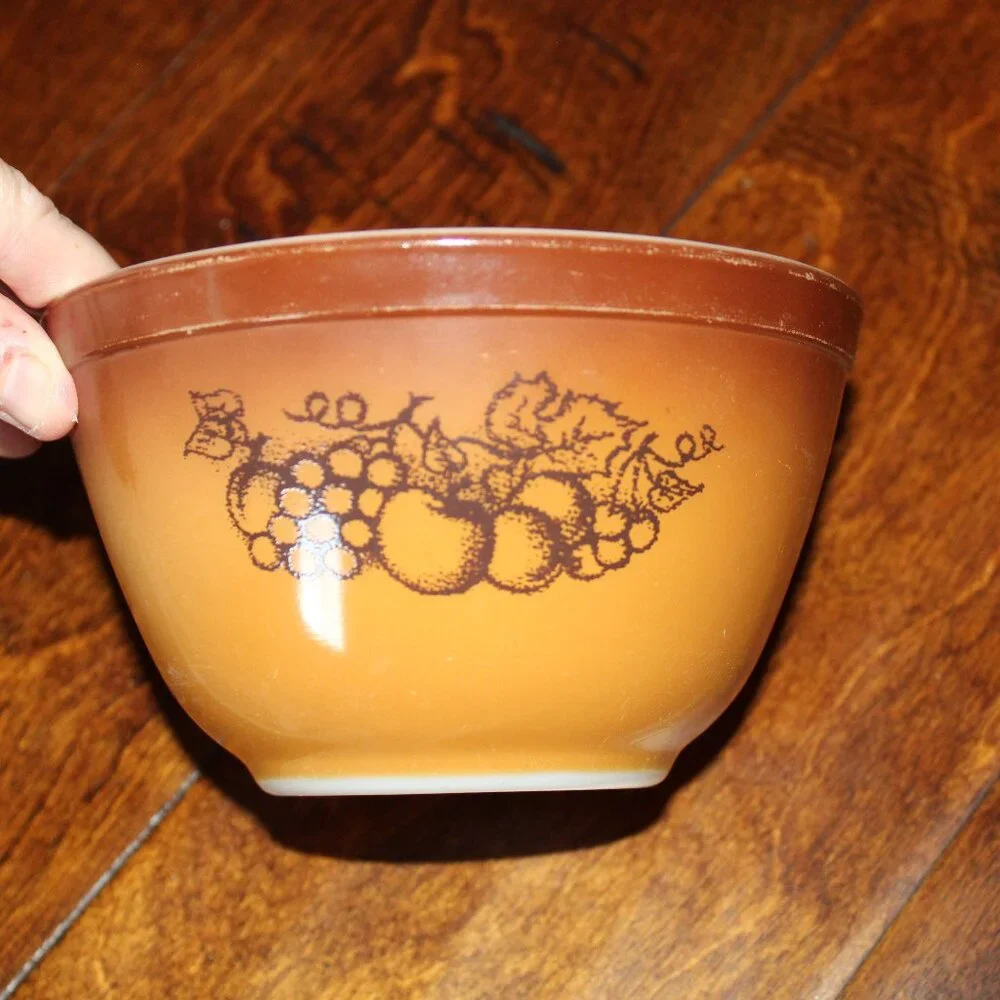 Vintage Pyrex Old Orchard 3 Piece Nesting Mixing Bowl Set 401, 402 & 403